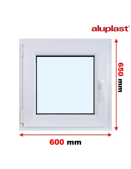 Finestra PVC 60x65 cm Battente/Ribalta Aluplast Ideal 8000