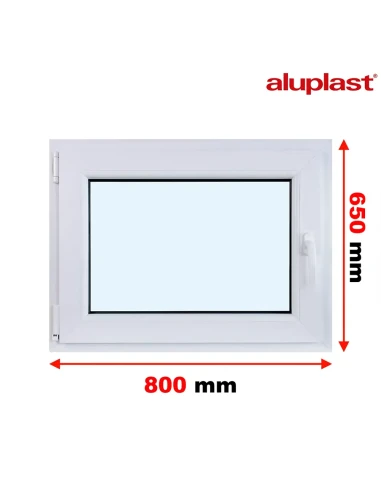 Finestra PVC 80x65 cm Battente/Ribalta Aluplast Ideal 8000