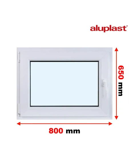 Finestra PVC 80x65 cm Battente/Ribalta Aluplast Ideal 8000