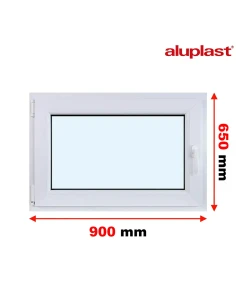 Finestra PVC 90x65 cm Battente/Ribalta Aluplast Ideal 8000