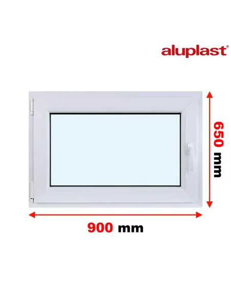 Finestra PVC 90x65 cm Battente/Ribalta Aluplast Ideal 8000
