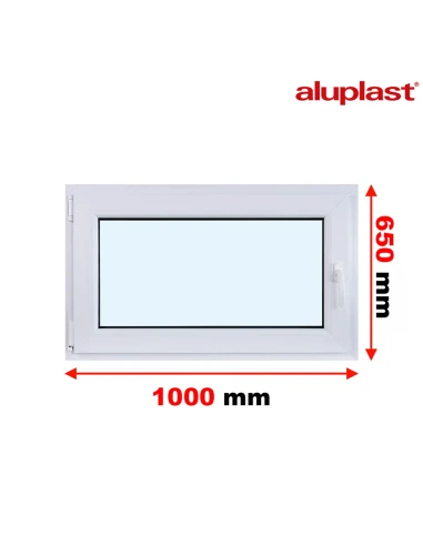 Finestra PVC 100x65 cm Battente/Ribalta Aluplast Ideal 8000