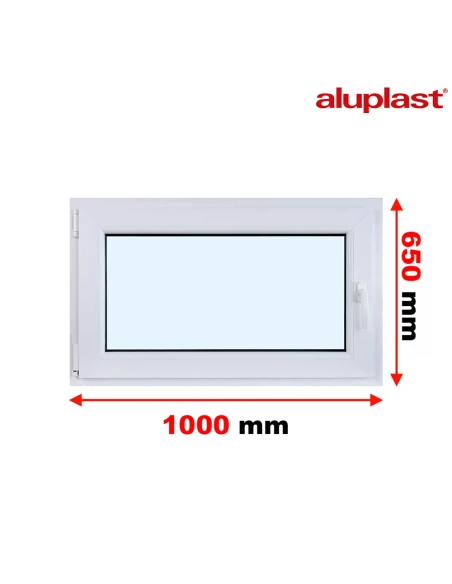 Finestra PVC 100x65 cm Battente/Ribalta Aluplast Ideal 8000