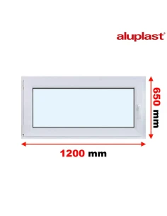 Finestra PVC 120x65 cm Battente/Ribalta Aluplast Ideal 8000