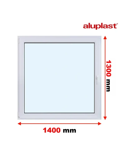 Finestra PVC 140x130 cm Battente/Ribalta Aluplast Ideal 8000