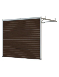 Portone sezionale da garage 255 x 215 cm - Marrone