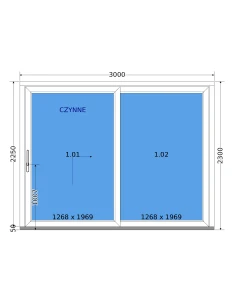 Porta alzante-scorrevole in PVC - 300 x 230 DECCO 2