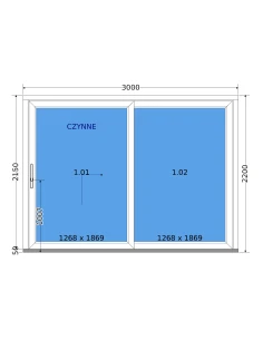 Porta alzante-scorrevole in PVC - 300 x 220 DECCO 2