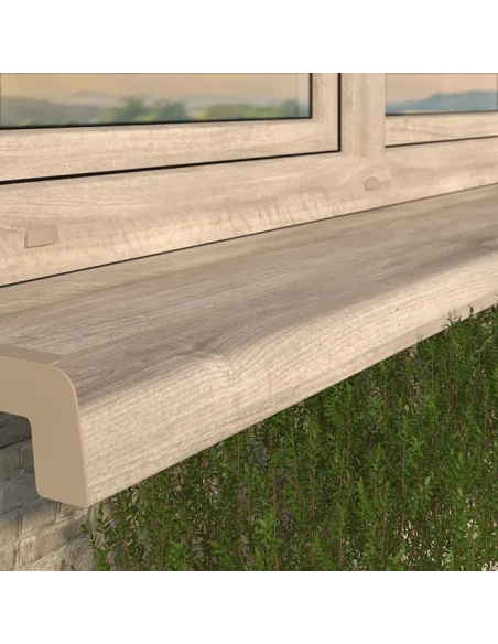 Davanzale esterno in acciaio laminati Softline - Noce