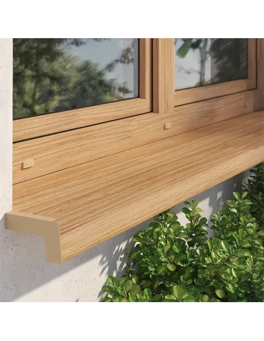 Davanzale esterno in acciaio verniciato - Rovere Naturale