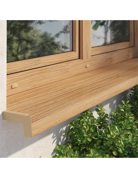 Davanzale esterno in acciaio verniciato Softline - Rovere Dorato