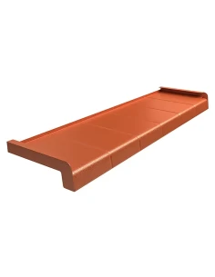 Davanzale esterno in alluminio effetto piastrella - Mattone RAL 8004