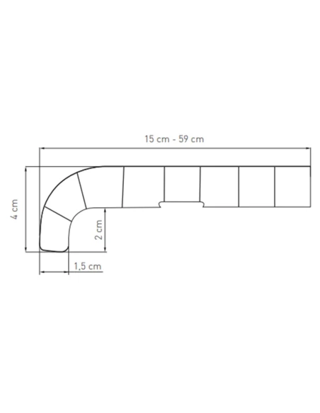 Davanzale interno in PVC - Nero Opaco