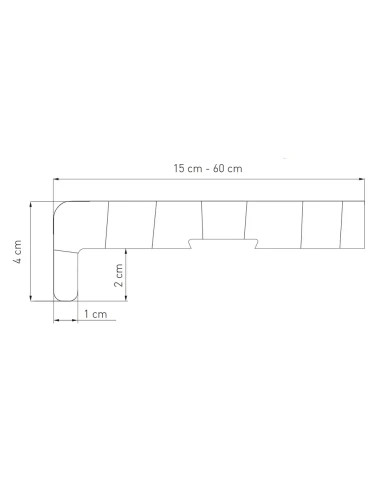 Davanzale interno in PVC - Nero Opaco