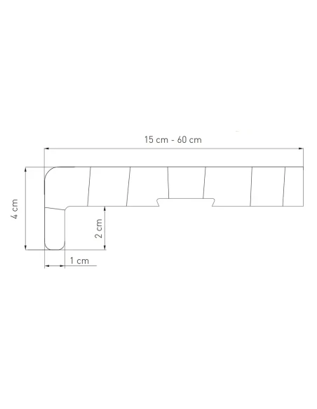 Davanzale interno in PVC - Nero Opaco
