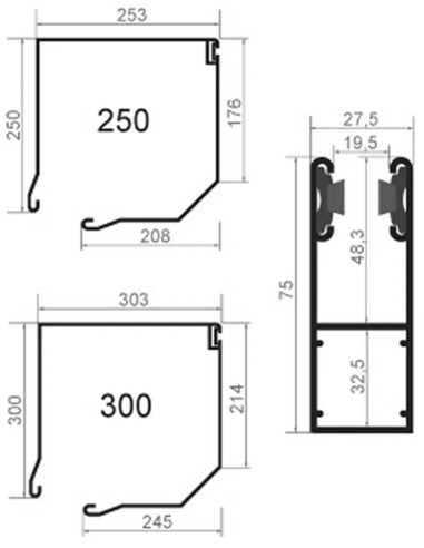 Porta avvolgibile MINI 55 - 225 x 200 cm