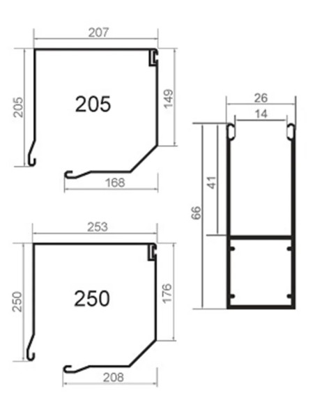 Porta avvolgibile MINI 52 - 250 x 280 cm