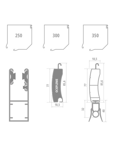 Porta avvolgibile GUARD 77 - 200 x 200 cm