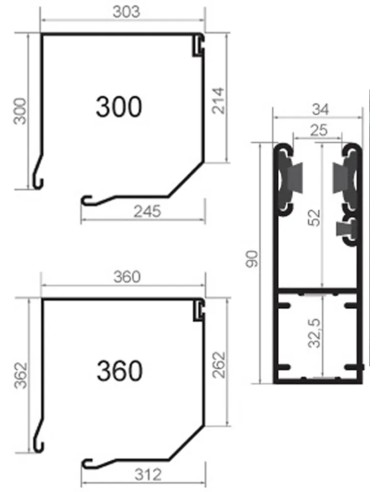 Portone avvolgibile industriale per officina INTENSE 77 - 400 × 400 cm