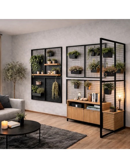 Griglia espositiva autoportante in metallo - 102 x 118 cm