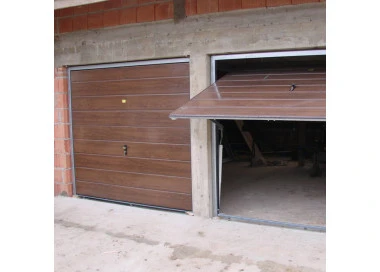 Portone Basculante per Garage in Acciaio – 250 x 220 cm - Noce