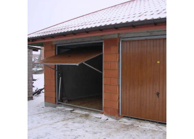 Portone Basculante per Garage in Acciaio – 260 x 200 cm - Noce