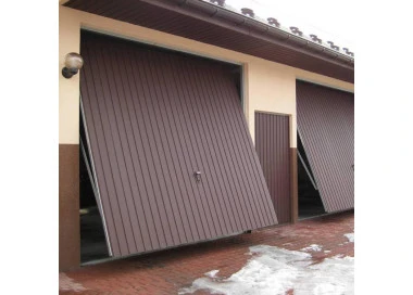 Portone Basculante per Garage in Acciaio – 260 x 200 cm - Noce