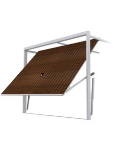 Portone Basculante per Garage in Acciaio – 260 x 200 cm - Noce
