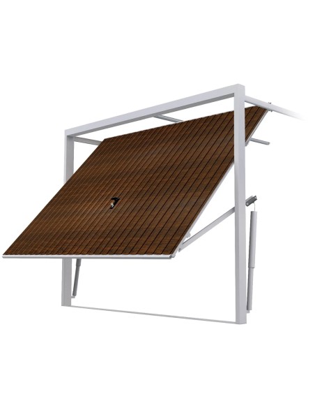 Portone Basculante per Garage in Acciaio – 260 x 200 cm - Noce