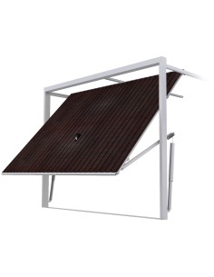 Portone Basculante per Garage in Acciaio – 260 x 200 cm - Mogano