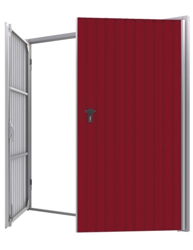 Portone a Battente da Garage in Acciaio -260 x 200 cm - RAL 3011