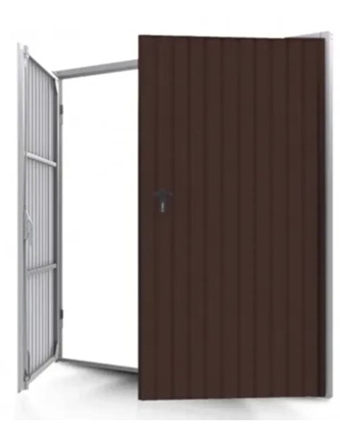 Portone a Battente da Garage in Acciaio - 200 x 200 cm - RAL 8017