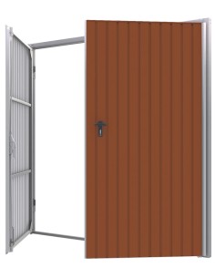Portone a Battente da Garage in Acciaio - 290 x 300 cm - RAL 8004