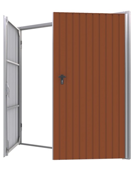 Portone a Battente da Garage in Acciaio - 290 x 300 cm - RAL 8004