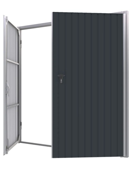 Portone a Battente da Garage in Acciaio - 285 x 230 cm - RAL 7016