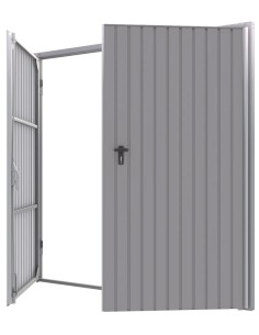 Portone a Battente da Garage in Acciaio - 245 x 215 cm - RAL 9006