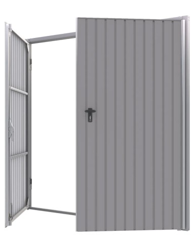 Portone a Battente da Garage in Acciaio - 245 x 215 cm - RAL 9006
