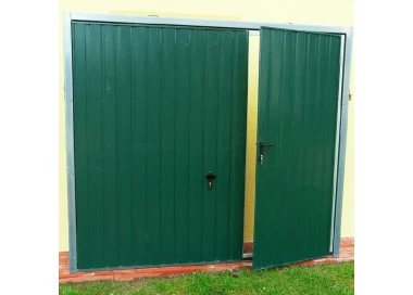 Portone a Battente da Garage in Acciaio - 230 x 200 cm - RAL 5010