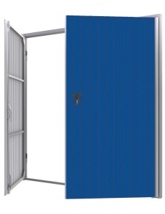 Portone a Battente da Garage in Acciaio - 230 x 200 cm - RAL 5010