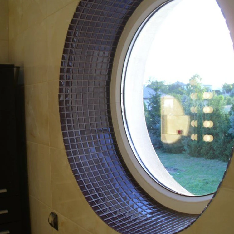 Finestra Circolare PVC 130 x 130 cm Fissa Aluplast Ideal 4000