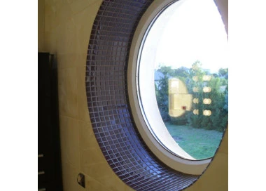 Finestra Circolare PVC 60 x 60 cm Fissa Aluplast Ideal 4000