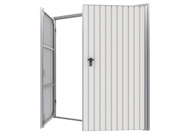 Portoni per Garage a Battente in Acciaio - Larghezza: 200 cm x Altezza: 200-300 cm