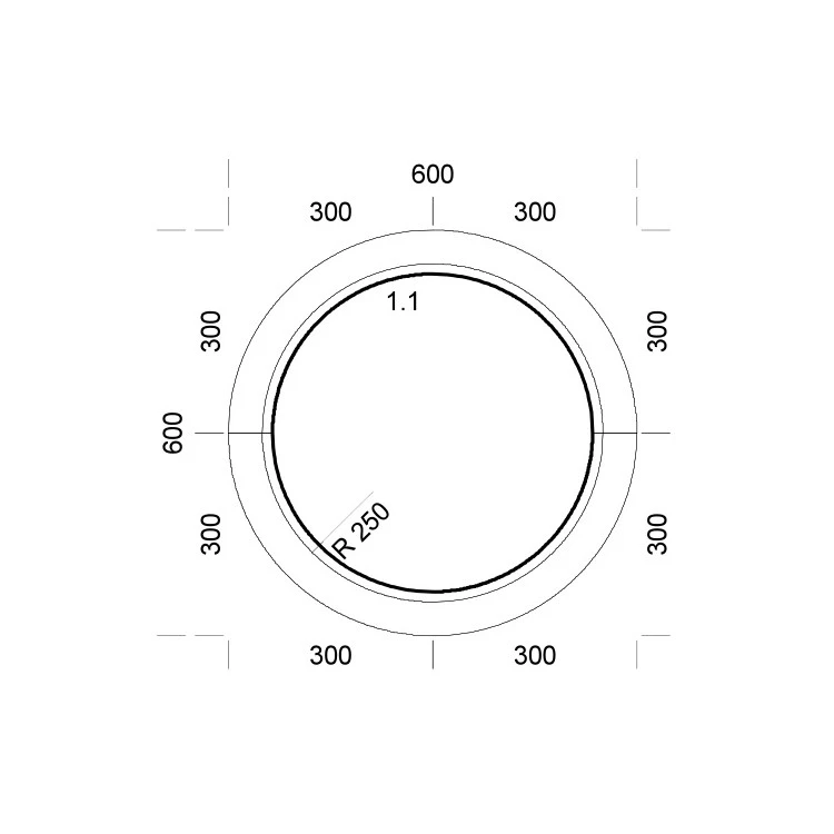 Finestra Circolare PVC 60 x 60 cm Fissa Aluplast Ideal 4000