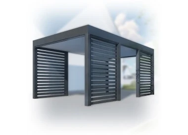 Tettoia per auto Carport in Acciaio 3x6m con pareti 4+0