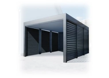 Tettoia per auto Carport in Acciaio 3x6 m con pareti 6+1