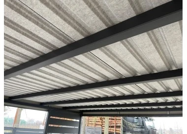 Tettoia per auto Carport in Acciaio 6x6m con pareti 5+0