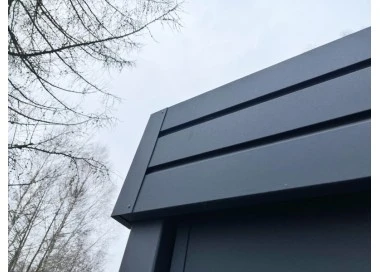 Tettoia per auto Carport in Acciaio 6x6m con pareti 2+0