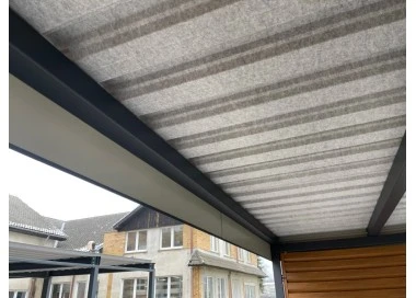 Tettoia per auto Carport in Acciaio 6x6m con pareti 2+0