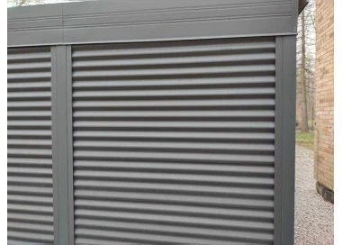 Tettoia per auto Carport in Acciaio 6x6m con pareti 2+0