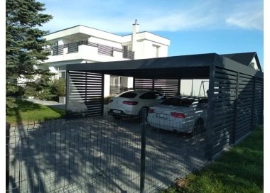 Tettoia per auto Carport in Acciaio 3x6m con pareti 3+1